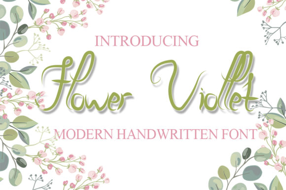 Flower Viollet Font Poster 1