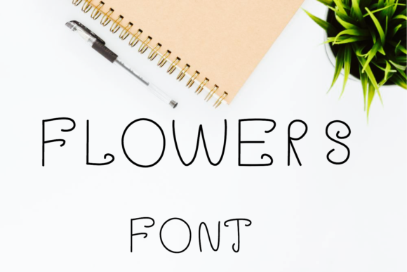 Flowers Font Poster 1