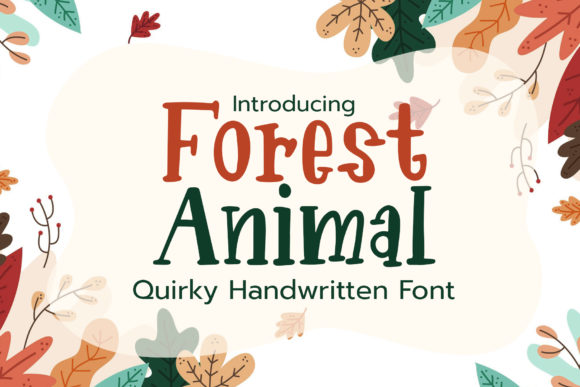 Forest Animal Font Poster 1