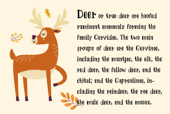 Forest Animal Font Poster 2
