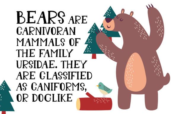 Forest Animal Font Poster 3