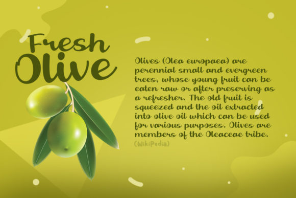 Fresh Olive Font Poster 2
