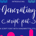 Generating Font Poster 1