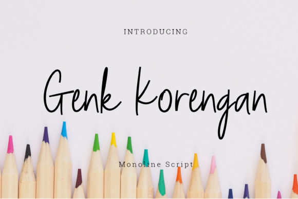 Genk Korengan Font Poster 1