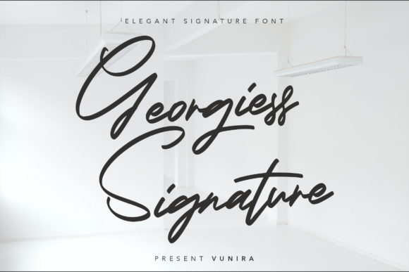 Georgiess Signature Font Poster 1