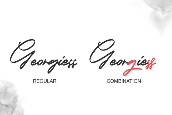 Georgiess Signature Font Poster 2