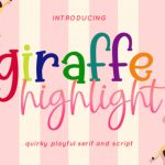 Giraffe Highlight Font Poster 1