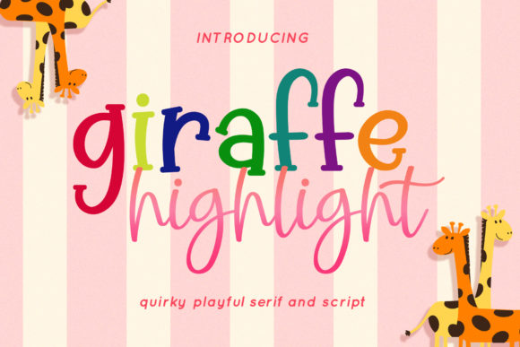 Giraffe Highlight Font Poster 1