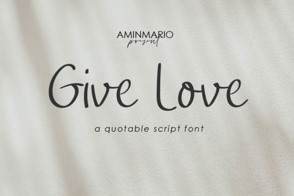 Give Love Font Poster 1