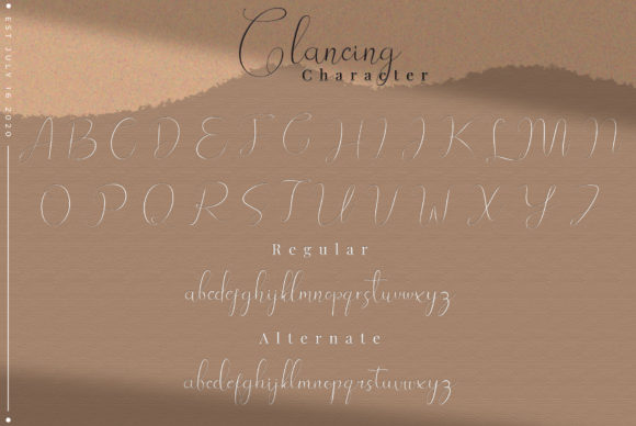 Glancing Font Poster 12