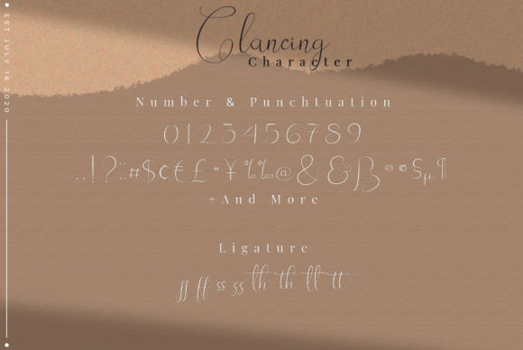 Glancing Font Poster 13
