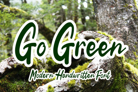 Go Green Font Poster 1