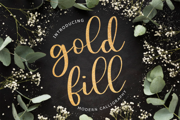 Gold Fill Font Poster 1