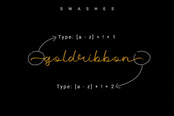 Gold Ribbon Font Poster 6