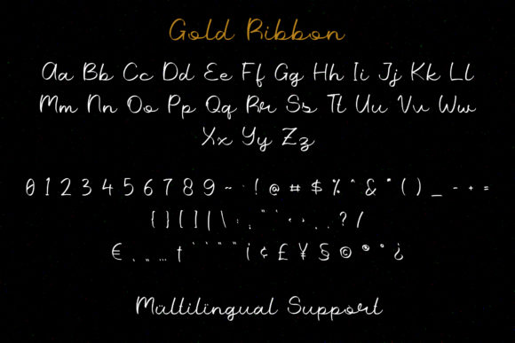 Gold Ribbon Font Poster 8