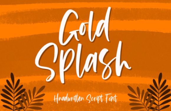 Gold Splash Font Poster 1