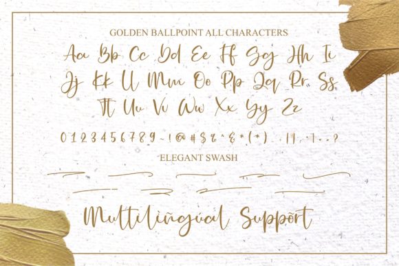 Golden Ballpoint Font Poster 10