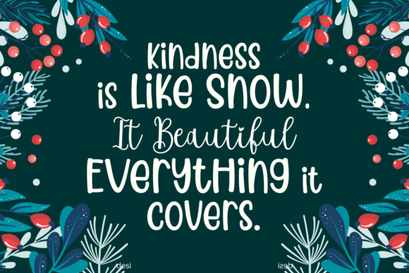 Good Morning Christmas Font Poster 4