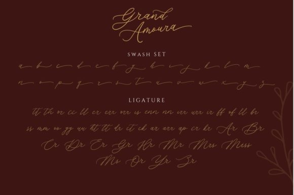 Grand Amoura Font Poster 11
