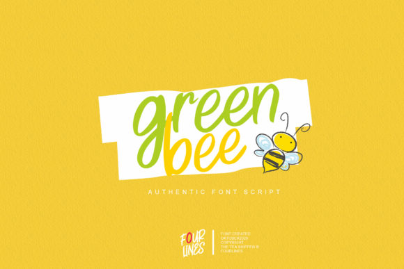 Green Bee Font Poster 1