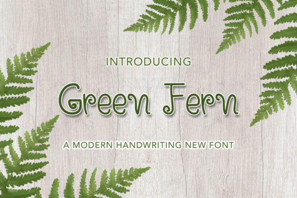 Green Fern Font Poster 1