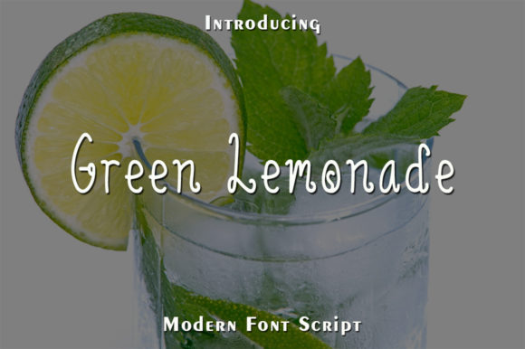 Green Lemonade Font Poster 1