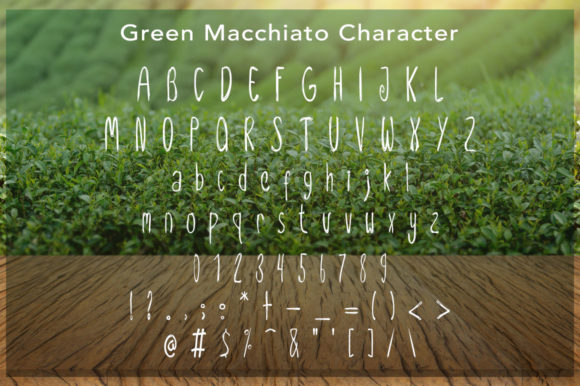 Green Macchiato Font Poster 5