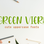 Green Viera Font Poster 1