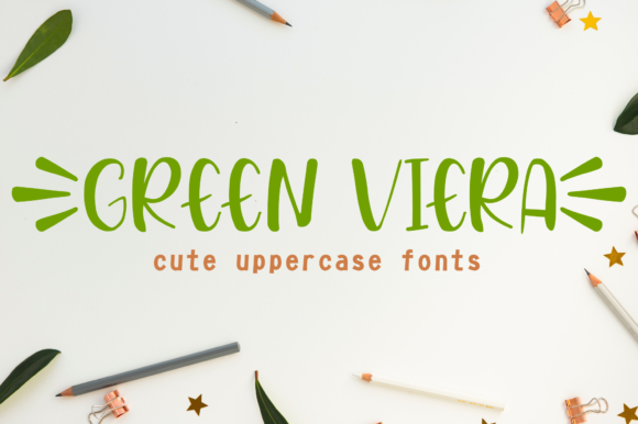 Green Viera Font Poster 1