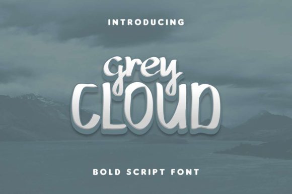 Grey Cloud Font Poster 1