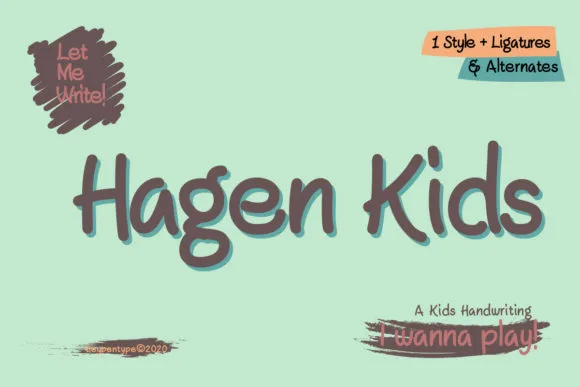 Hagen Kids Font Hagen Kids Font Poster 1