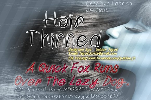 Hair Thinned Font Poster 1