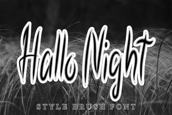 Hallo Night Font Poster 1