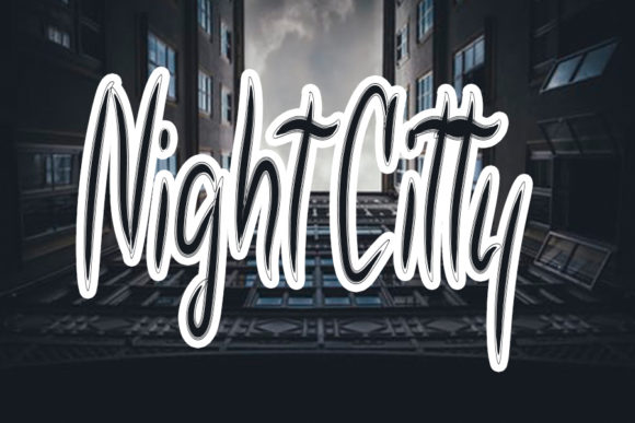 Hallo Night Font Poster 3