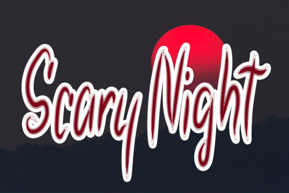 Hallo Night Font Poster 4