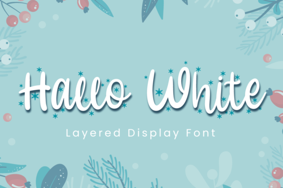 Hallo White Font Poster 1