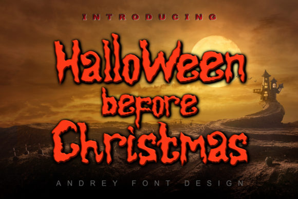 Halloween Before Christmas Font Poster 1