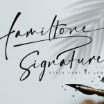 Hamiltone Signature Font Poster 1