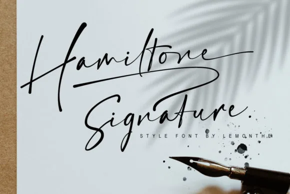 Hamiltone Signature Font Hamiltone Signature Font Poster 1