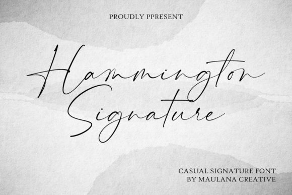 Hammington Signature Font Poster 1