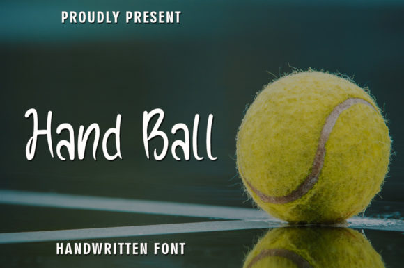 Hand Ball Font Poster 1