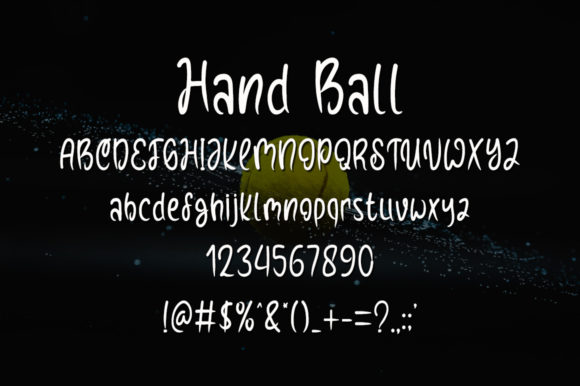 Hand Ball Font Poster 5