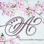 Hand Lettered Effect Monogram Font Poster 1