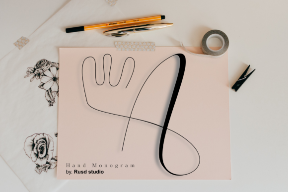 Hand Monogram Font Hand Monogram Font Poster 1