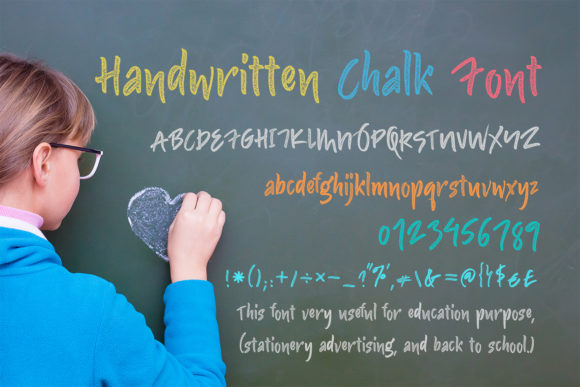 Handwritten Chalk Font Poster 1
