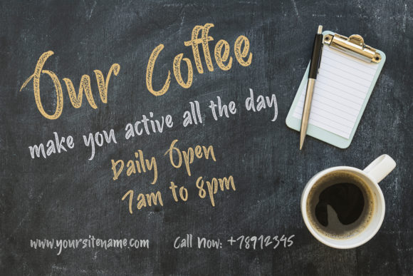 Handwritten Chalk Font Poster 3