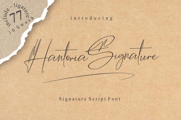 Hantoria Signature Font Poster 1