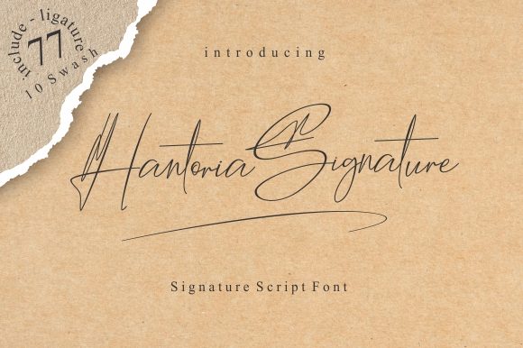 Hantoria Signature Font