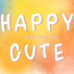 Happy Cute Font Poster 1