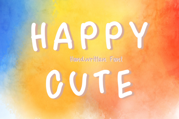 Happy Cute Font Poster 1